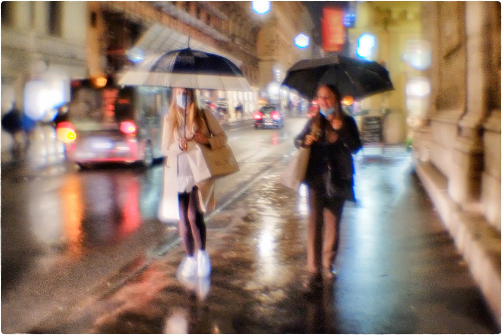 Rain. Evening. Rome